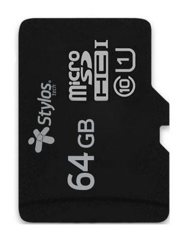 Memoria Micro SD 64GB S/A Stylos. STMSDS4B