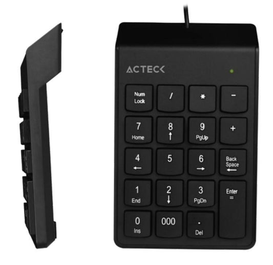 Teclado Numérico  ACTECK AC-932622, USB, Numérico, Negro, Universal