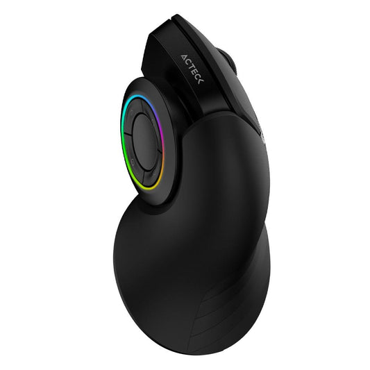 Mouse Inalámbrico Vertical  ACTECK OPTIMIZE MI690, Negro, 6 botones + scroll, Inalámbrico, 1000/1600/2400