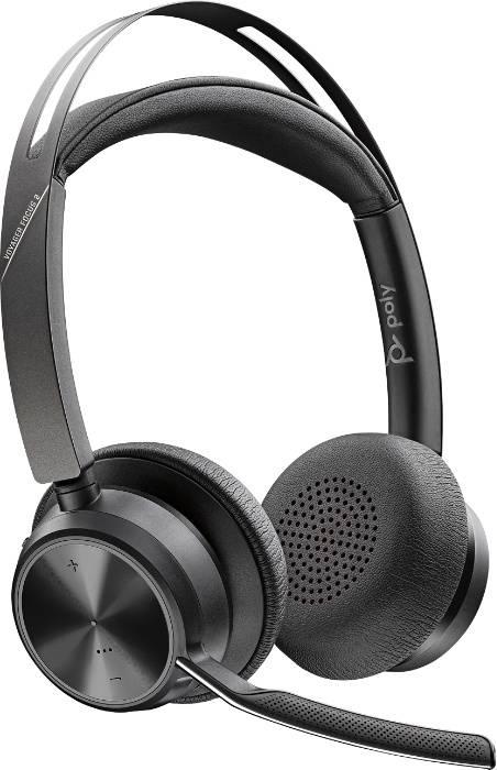 Poly Voyager Focus 2, USB-A, Binaural con base de carga, certificacion Microsoft Teams