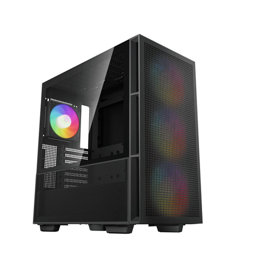 Gabinete Gaming DeepCool CH560 Micro-ATX/Mini-ITX/E-ATX,Digital, USB 3.0, sin Fuente, Incluye 4 Ventiladores, Negro  R-CH560-BKAPE4-G-1