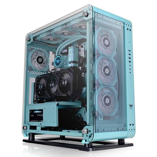 Gabinete Thermaltake Core P6 Tempered Glass Turquoise Mid Tower, ATX/Mini-ITX/Micro-ATX, USB 2.0/3.0, sin Fuente