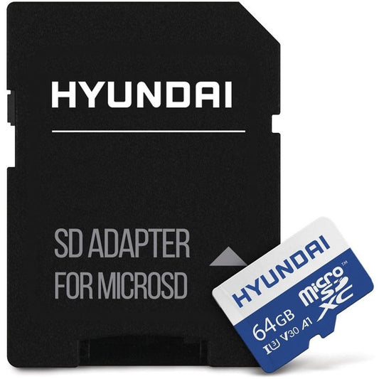 Memoria HYUNDAI MicroSD 64GB modelo SDC64GU3 MicroSDXC UHS-1 V3.3 CLASS 10.
