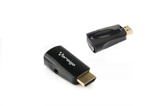 Convertidor HDMI a VGA VORAGO ADP-208, 3,05 m, HDMI, VGA/3.5mm, Macho/hembra, Negro