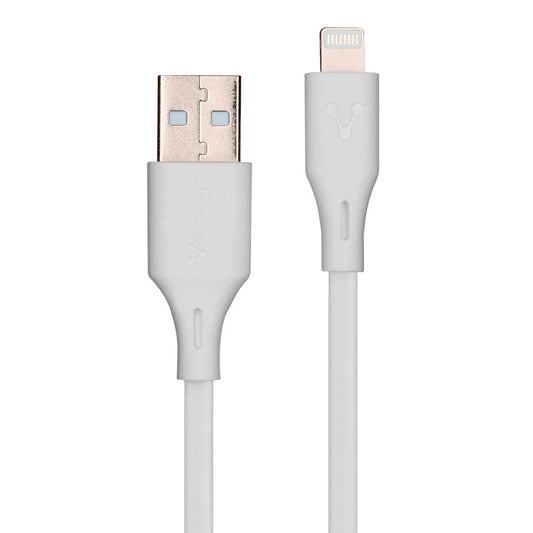 Cables USB VORAGO CAB-L01W, USB A, Lightning, 1 m, Blanco