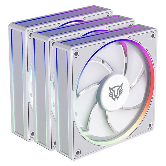 Kit 3 Ventiladores 120mm EOLOX BORA EXB85R  Balam Rush Azender Series Velocidad: 600-1800 Rpm, Nivel de ruido 28DB