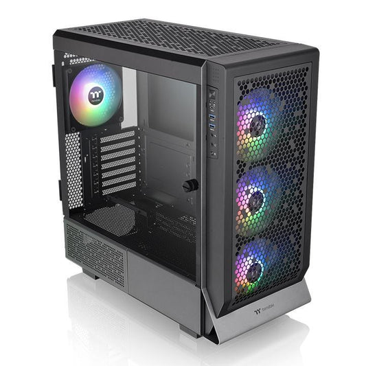Gabinete Thermaltake Ceres 500 TG ARGB Negro Mid Tower, ATX/E-ATX/Micro ATX/Mini-ITX, USB 3.0, sin Fuente, 4 Ventiladores Instalados ARGB