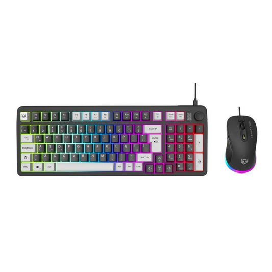 Kit Teclado y Mouse Squad Conquest MG515 Balam Rush Azender Series, Iluminacion RGB, Color Negro. AC-940443