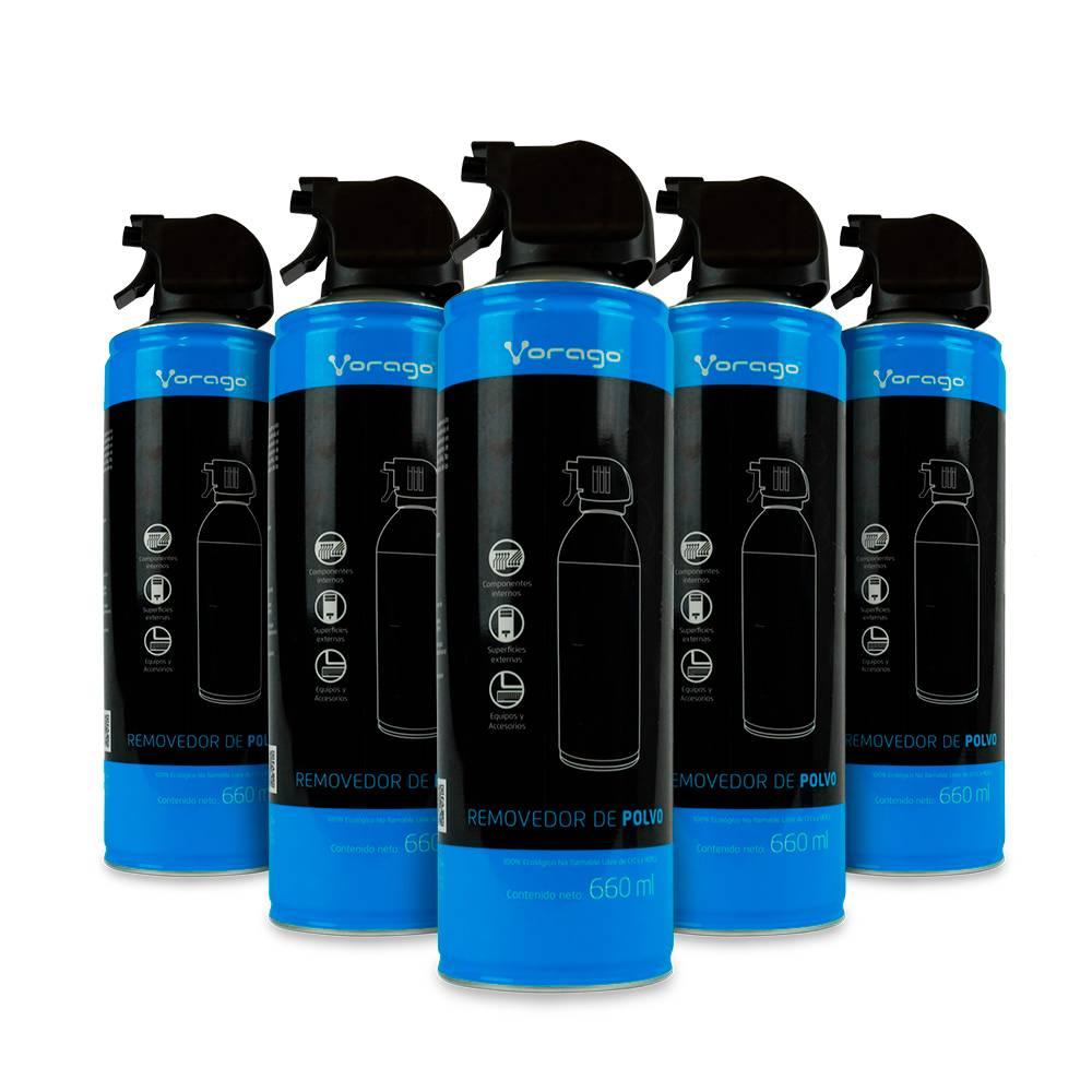 PAQUETE 5 PZ AIRE COMPRIMIDO REMOVEDOR DE POLVO CLN-300 VORAGO 660ml BROWN BOX
