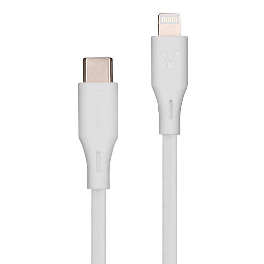 CABLE VORAGO CAB-CL01W TIPO C-  LIGHTNING 20W 1 METRO CARGA RÁPIDA  BLANCO