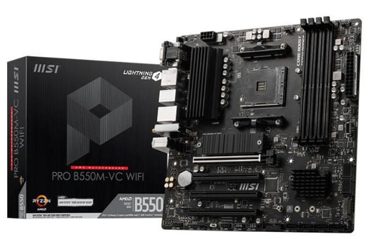 Motherboard MSI PRO B550M-VC WIFI, UPC: Admite procesadores AMD Ryzen™ 3 generación con socket AM4 y futuros procesadores AMD Ryzen™ con actualización de B