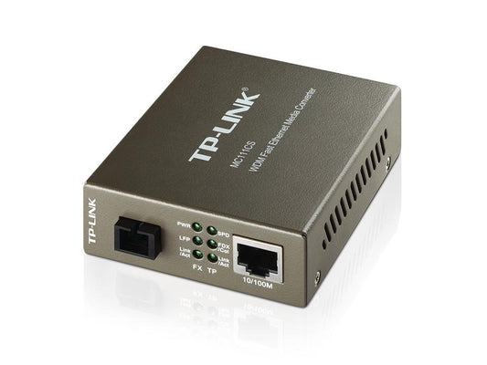 CONVERTIDOR MULTIMEDIA WDM DE 10/100MBPS TP-LINK  MC112CS DE RECEPCIÓN Y TRANSMISIÓN DE DATOS EN UNA FIBRA