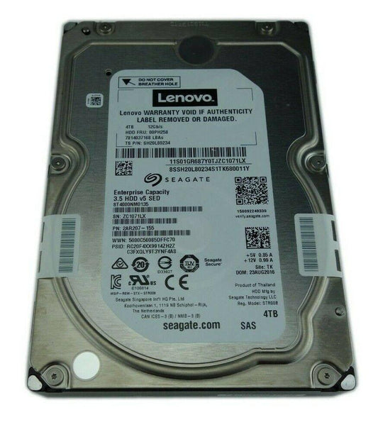 Disco Duro Lenovo Think Server 4TB, (4XB7A77447), Disco Duro de 3.5 pulgadas, para Servidor Lenovo ThinkSystem ST50 V2 SATA III 72000RPM, 6 Gbit/s