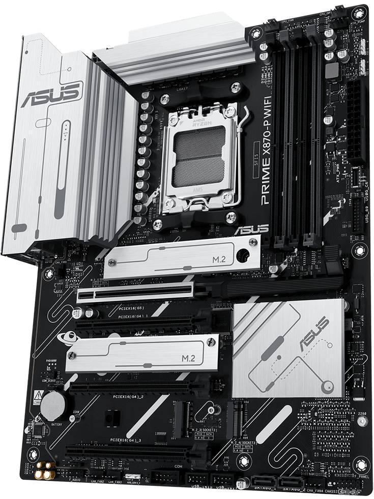 Motherboard ASUS Modelo PRIME X870-P WIFI CPU AMD Ryzen  para procesadores AMD5 Ryzen Serie 9000, 8000, 7000, Procesadores conjunto de chipset AMD X870 Mem