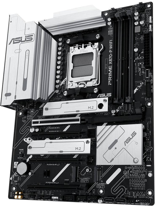 Motherboard ASUS Modelo PRIME X870-P WIFI CPU AMD Ryzen  para procesadores AMD5 Ryzen Serie 9000, 8000, 7000, Procesadores conjunto de chipset AMD X870 Mem
