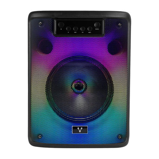 BAFLE VORAGO KSP-303 NEGRO 8 Pulgadas 10WATTS RMS / RECARGABLE / TWS BT 4HRS CARGA USB TIPO C / RGB