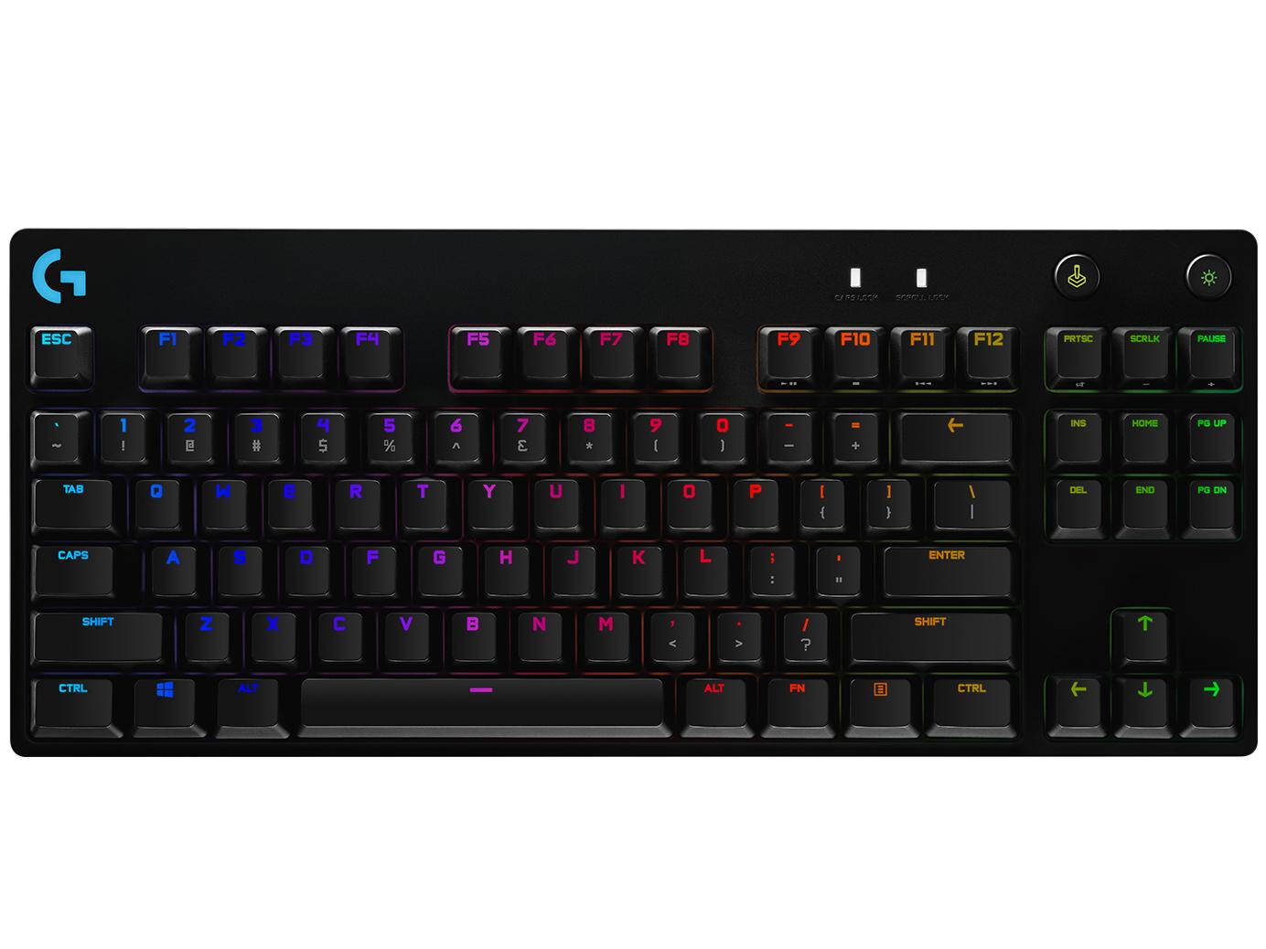 Teclado Mecánico Gaming LOGITECH PRO, USB, Estándar, Inglés, Negro, RGB