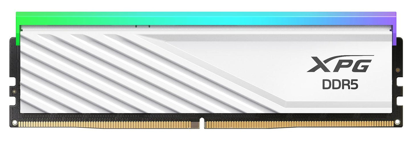Memoria RAM ADATA XPG LANCER BLADE RGB, DDR5 KIT 2X24GB UDIMM 6000MT/s. Disipador aluminio BLANCO. AX5U6000C3024G-DTLABRWH