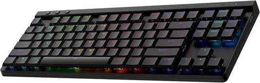 Teclado Logi G515 LIGHTSPEED TKL 920-012868. Ofrece velocidad, precisión y personalización con un diseño elegante, discreto y sin sección numérica