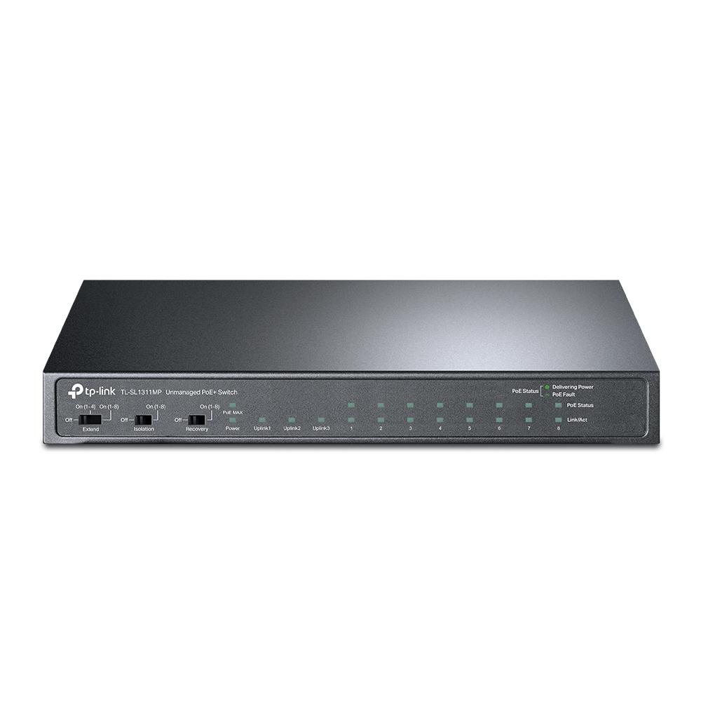 Switch de Escritorio  TP-LINK TL-SL1311MP, Negro, 8