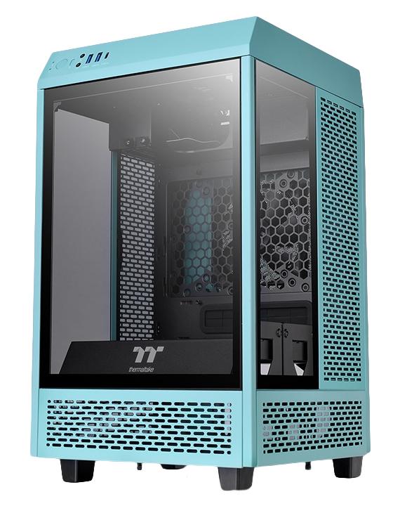 Gabinete Thermaltake Tower 100 Turquesa, con Ventana RGB, Mini-Tower, Mini-ITX, USB 3.0, sin Fuente