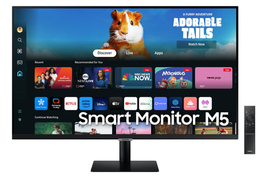 MONITOR SAMSUNG 27 PULGADAS, SMART MONITOR M5, M50D, FHD, PLANO, 60Hz, 4ms, LS27DM500ELXZX