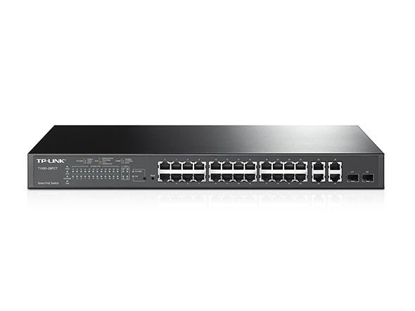 Switch POE Inteligente TP-LINK SL2428P(TL-SL2428P), Negro, 24