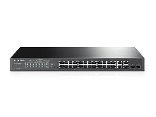 Switch POE Inteligente TP-LINK SL2428P(TL-SL2428P), Negro, 24