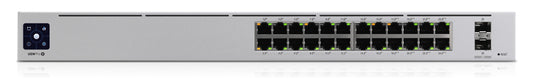 Switch  UBIQUITI USW-PRO-24-POE, Plata, 400 W, 24 + 2 SFP