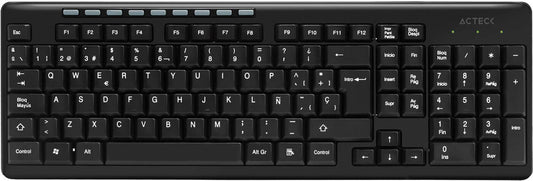 Teclado ACTECK AC-913973, Inalámbrico, Negro