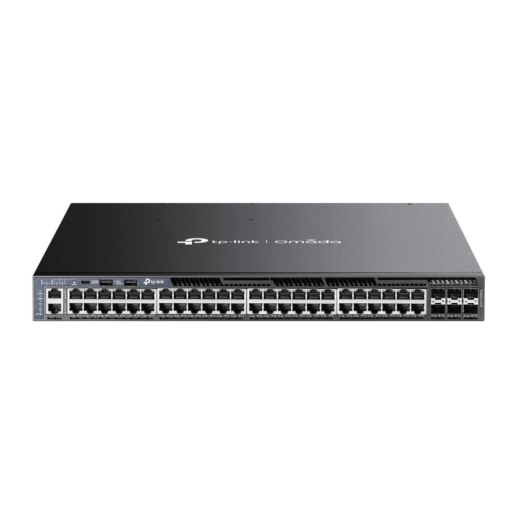 Conmutador PoE+ administrado L3 apilable Gigabit de 48 puertos Omada con 6 ranuras 10G