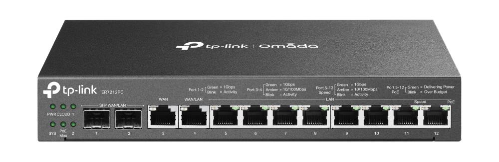ROUTER VPN GIGABIT 3 EN 1 OMADA TP-LINK ER7212PC DE GESTIÓN CENTRALIZADA Y HASTA 4 PUERTOS WAN ETHERNET