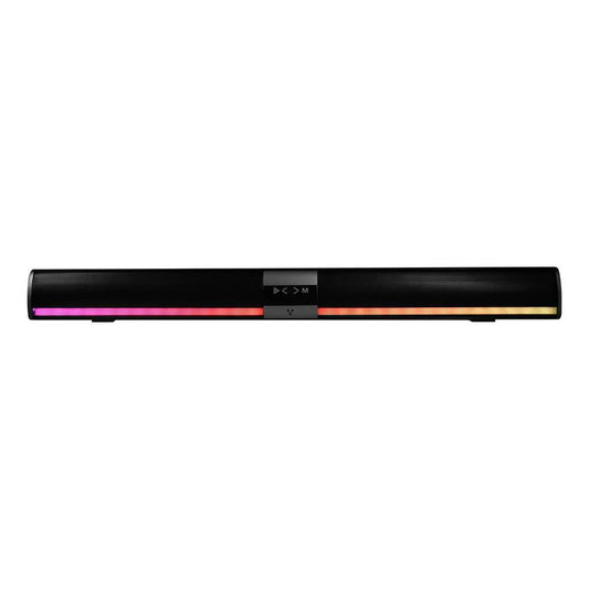 BARRA DE SONIDO PORTATIL VORAGO BSP-450 BT/TF/AUX 3.5MM/USB/COAXIAL RGB TIPOC 2x5W RMS CONTROL REMOTO