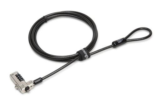 Candado de Combinación Kensington K68008WW  para Laptops N17, 1.8 Metros, Negro con Plata