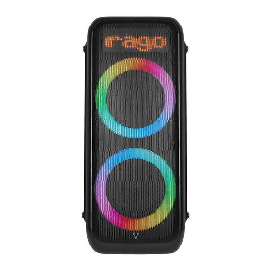 BAFLE VORAGO KSP-700 DOBLE 10 2 + 2 2 120W-RMS / BT / TWS / MICROFONO RECARGABLE / USB / TF / AUDIO HIFI CON SUPER BASS / CAJON DE MADERA / POWER BANK