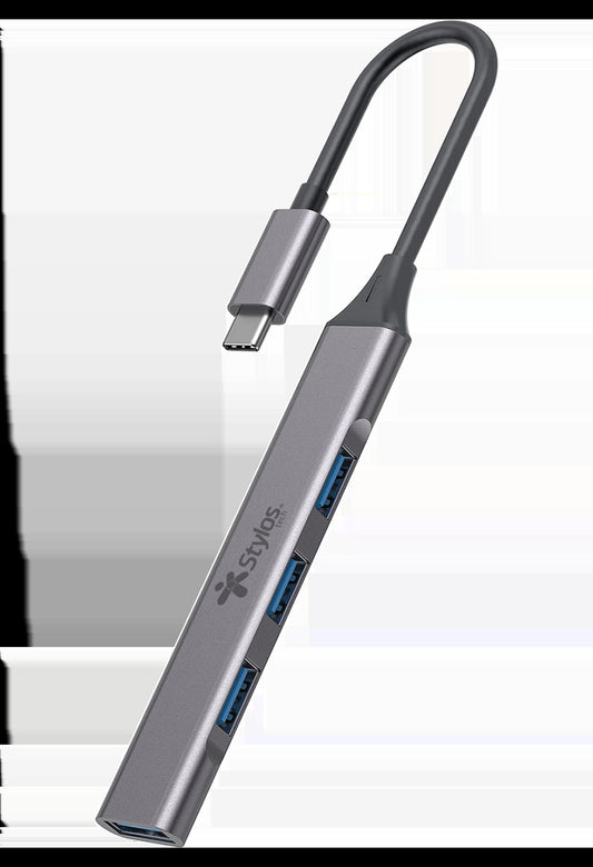 Adaptador HUB 4 En 1 Stylos. STCBHUB42G