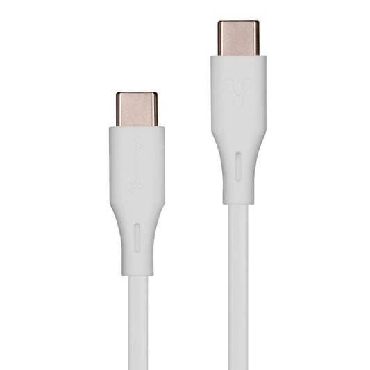 CABLE VORAGO CAB-CC01W USB TIPO C- USB TIPO C 1 METRO CARGA RAPIDA BLANCO