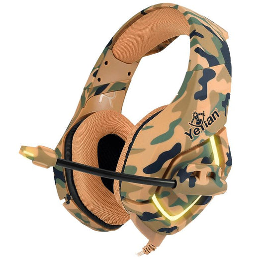 YEYIAN DIADEMA GAMER FORCE SERIEs 3000, CAMUFLAJE DESIERTO, ALMOHADILLAS DE TELA, USB Y 3.5MM, COMPATIBLE CN CONSOLAS DE VIDEOJUEGO - MOD: YDF-33401D