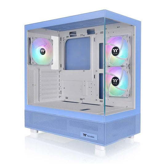 Gabinete Thermaltake View 270 Plus TG ARGB Hydrangea Blue Mid Tower, Mini-ITX/Micro-ATX/ATX/E-ATX, USB 3.2, sin Fuente, 3 Ventiladores ARGB Instalados