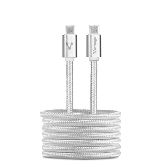 Cable  VORAGO CAB-124-WH, USB C, USB C, Macho/Macho, 1 m, Blanco
