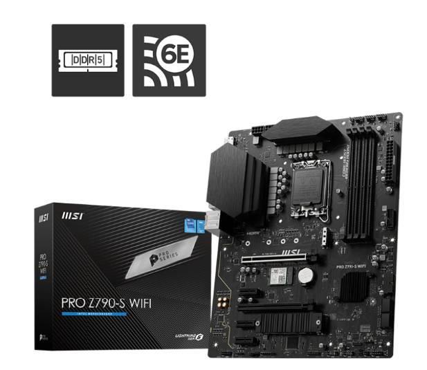 Tarjeta madre MSI PRO Z790-S WIFI, Intel Z790, Compatible con procesadores Intel® Core™ de 14.ª, 13.ª y 12.ª generación, procesadores Intel® Pentium® Gold