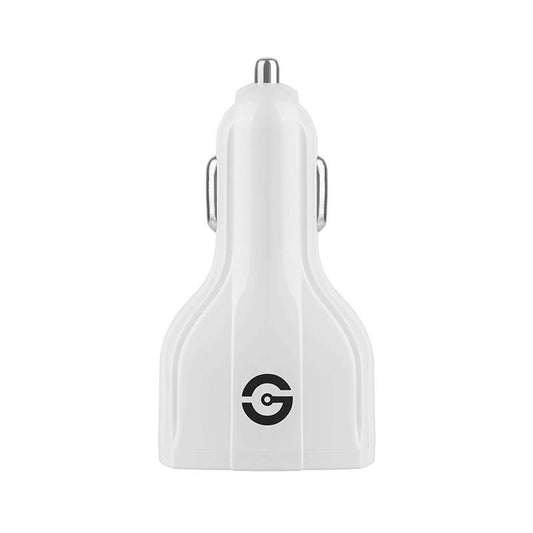 GETTTECH CARGADOR DE COCHE CON 3 PUERTOS USB 1 DE CARGA RAPIDA, MODELO  VISTOK COLOR BLANCO, TAMAÑO COMPACTO, MOD. GCC-30FC-01