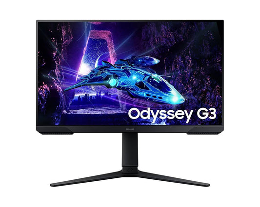 Monitor Samsung Gaming Odyssey G3, 24 pulgadas, FHD, Panel Flat, con pantalla giratoria, color negro, 180Hz, 1ms