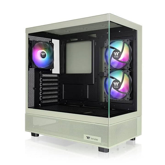 Gabinete Thermaltake View 270 Plus TG ARGB Matcha Green Mid Tower, ATX/Mini-ITX/Micro-ATX/E-ATX, USB 3.0, sin Fuente, 3 Ventiladores Instalados