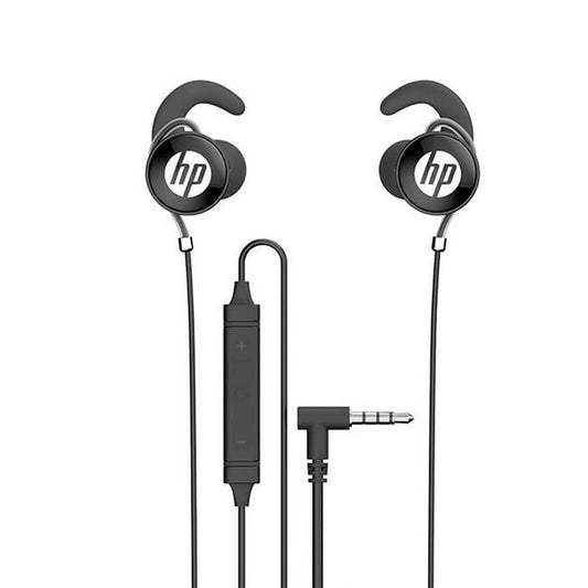 Audifonos NEGRO HP DHE-7004 Stereo Deep Bass con microfono play/pausa, avanzar  Entrada Auxiliar 3.5mm / Funcion manos libres para hablar por celular