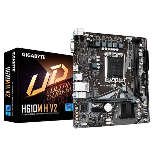 TARJETA MADRE GIGABTE ATX H610M H V2, DDR5, S-1700, 64 GB PARA INTEL