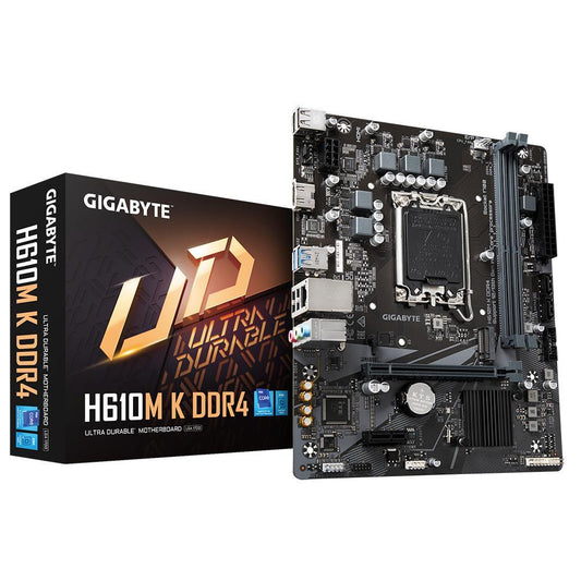 Tarjeta Madre Gigabyte Micro-ATX H610M K DDR4, S-1700, Intel H610 Express, HDMI, 64GB DDR4 para Intel