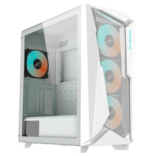 Gabinete  GIGABYTE GB-C301GW, Midi-Tower, PC, Plástico, Acero, Vidrio templado, ATX,EATX,Micro-ATX,Mini-ITX, Blanco