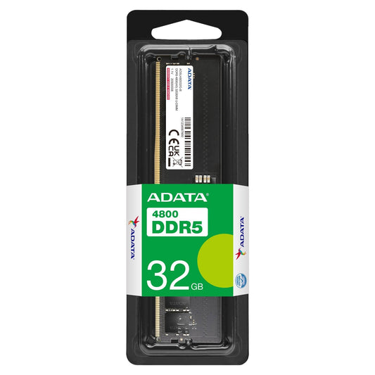 Memoria RAM ADATA, DDR5 32GB UDIMM 4800MHz. AD5U480032G-S
