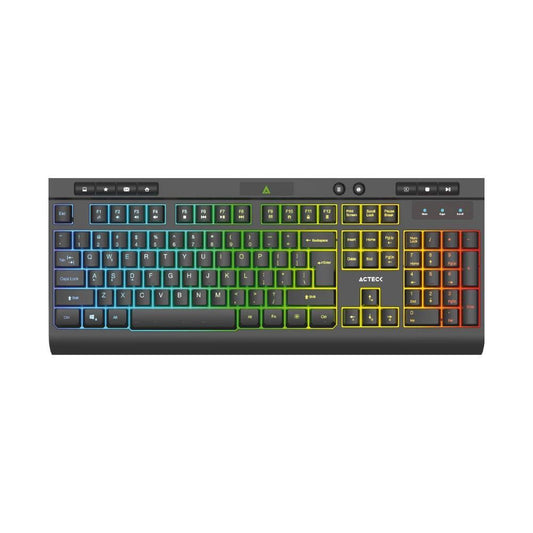Teclado Alámbrico Led AUREAN PRO TA477G Acteck Advanced Series